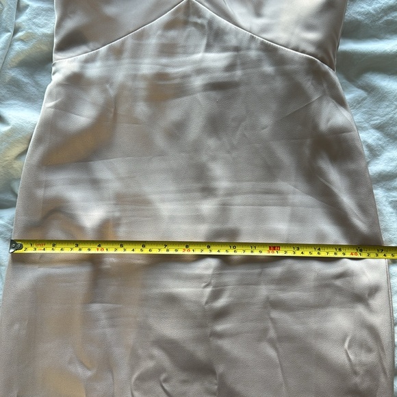 Azazie Keyhole Halter Stretch Satin Sheath Dress - Picture 13 of 14